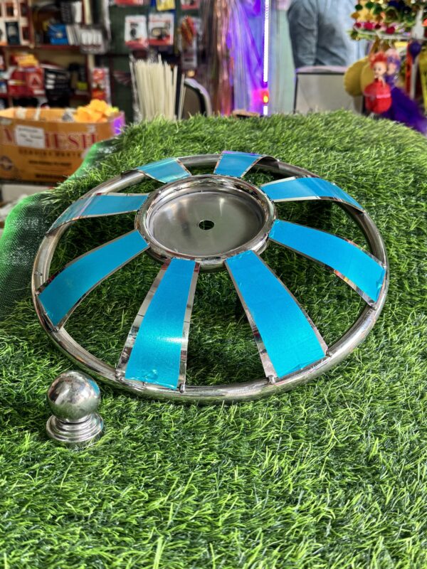 16" inch Steel wheel cap 8 patti - (2-pis) [R-16] 16” इंच स्टील व्हील कैप 8 पट्टी- {2 पीस}