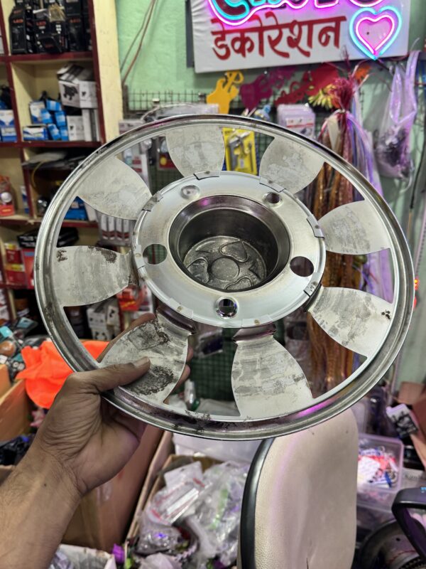 Steel wheel cap cp (15”inch) for bolero, cruiser and R-15 tyre size (set of 2-pis) [Red Colour]स्टील व्हील कैप cp (15” इंच) R-15 टायर साइज के लिये (2 - पीस) [लाल कलर]