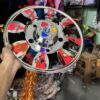 Steel wheel cap cp (15”inch) for bolero, cruiser and R-15 tyre size (set of 2-pis) [Red Colour]स्टील व्हील कैप cp (15” इंच) R-15 टायर साइज के लिये (2 - पीस) [लाल कलर]