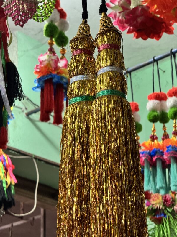 Golden zari Choti / Golden zari Anta / Soneri chamki gonda [2 ~ pis]