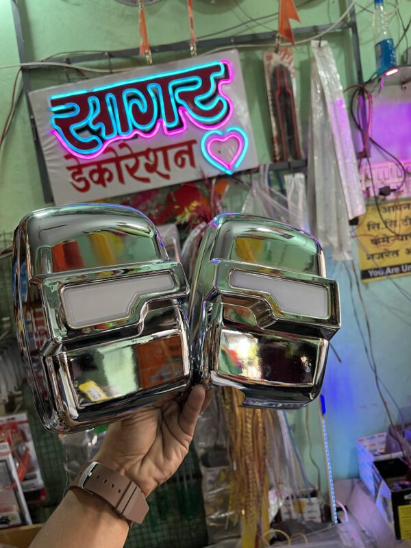 Bolero / cruiser, toofan DRL Mirror chrome ( 2 pis ) with Orange DRL indicator Light