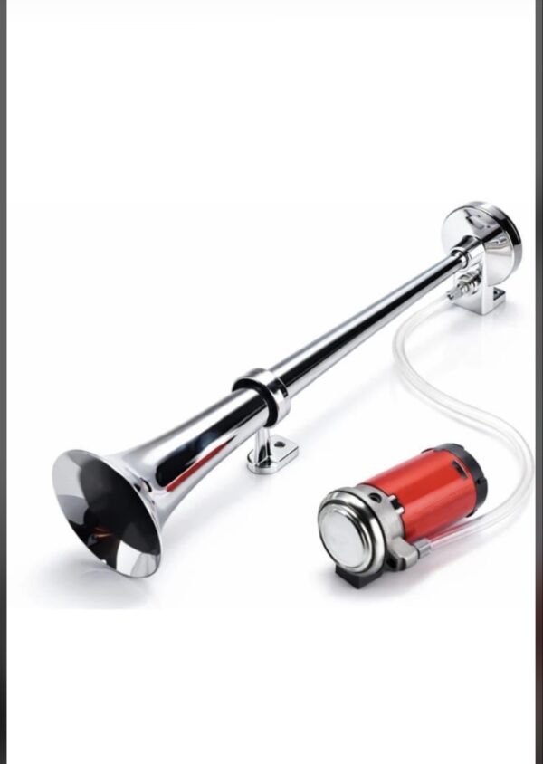 Train horn 🚂 with steel pipe [12 volt] ट्रेन हॉर्न 🚂 स्टील पाइप वाला (12 वोल्ट) pressure horn / for car, bikes,trucks and all single battery vehicles