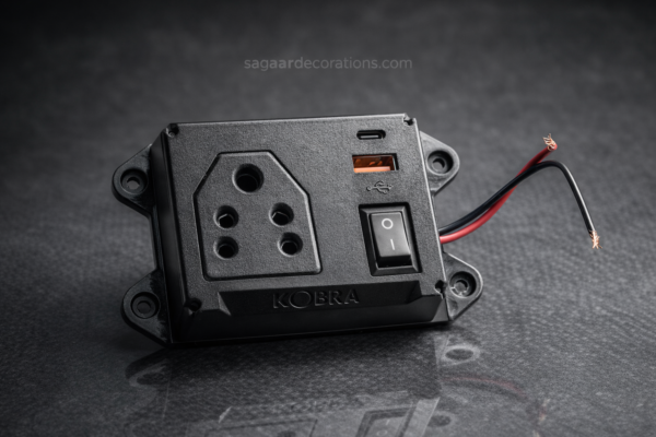 Kobra Micro Converter Fast Charger (12/24 volt Common) 3 pin + usb + c type