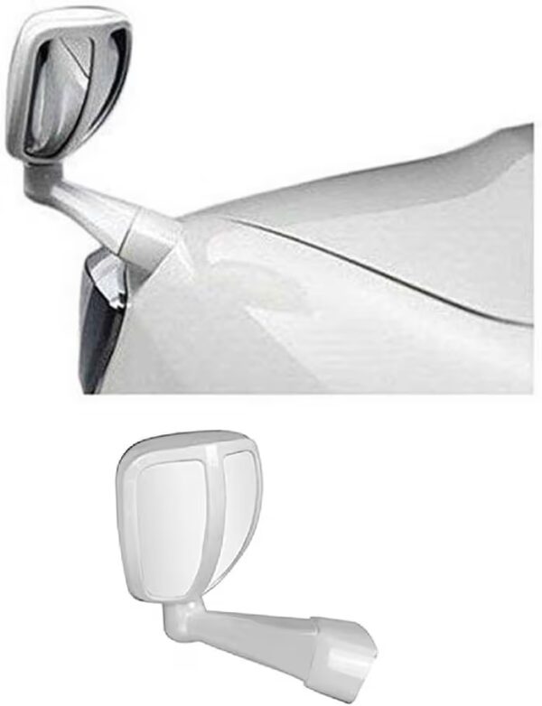 Fortuner Mirror Bonnet Mirror White Colour heavy Quality with Adjustable