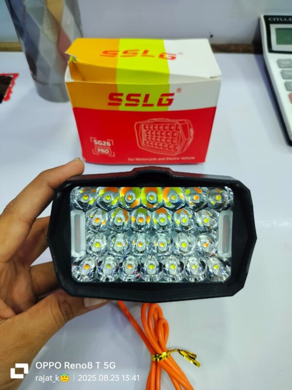 SSLG (SG-26 pro) [12/24 volt common] Fog Lamp with 4 colours - white + warm white + Orange + Red (parking) Fog light, LED light {set of 2 pis}