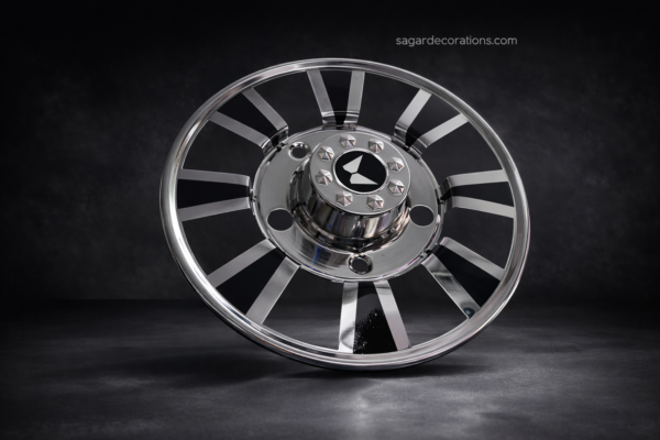CP Steel Wheel cap For R-15 (5 bolts) tyre size Waterproof, durable and with proper welding material. [2 - Pis] || CP स्टील व्हील कैप R-15 टायर साइज के लिए 5 बोल्ट वाले डिस्क में लग जायेगा. {2 पीस}