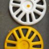 db7903ef-f7cc-4b27-94a0-0bae400ee48f White Wheel cap (hard & heavy fibre) R-15 tyre size for bolero, ashok Leyland bada dost, cruiser and all 15” inch tyre size {2 - pis} सफेद व्हील कैप (हार्ड और हेवी फाइबर) R-15 टायर साइज, बोलेरो, अशोक लेलैंड बड़ा दोस्त, क्रूजर और सभी 15” इंच टायर साइज के लिए {2 - पीस}