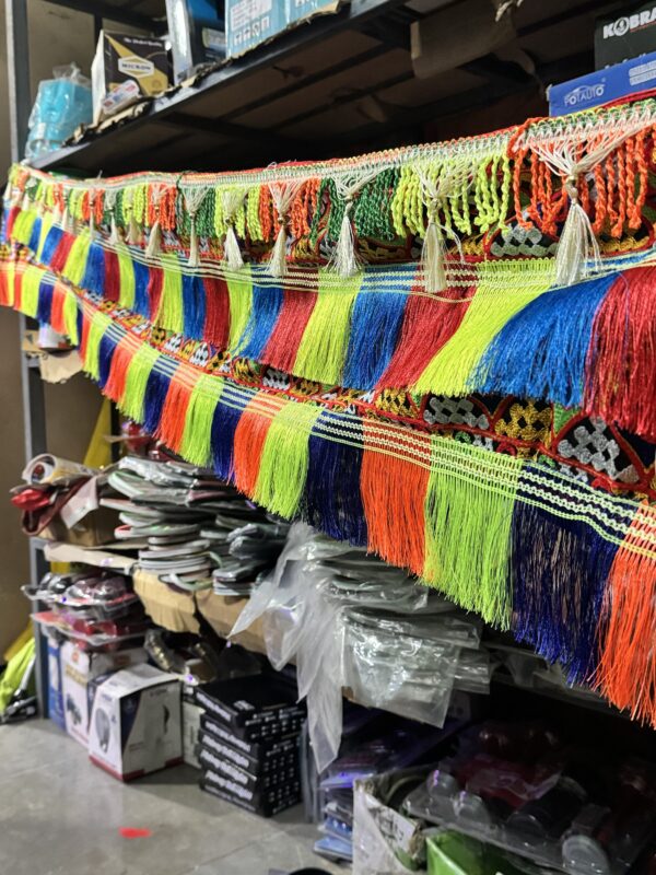 Jodhpuri jhalar with 3 leases for truck decorations. [Size - 7 feet X 1 feet] जोधपुरी झालर 3 लेस वाली, डेकोरेशन के लिए, [साइज- 7 फिट X 1 फिट]