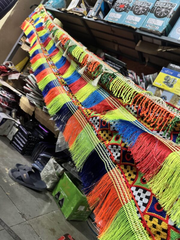 Jodhpuri jhalar with 3 leases for truck decorations. [Size - 7 feet X 1 feet] जोधपुरी झालर 3 लेस वाली, डेकोरेशन के लिए, [साइज- 7 फिट X 1 फिट]