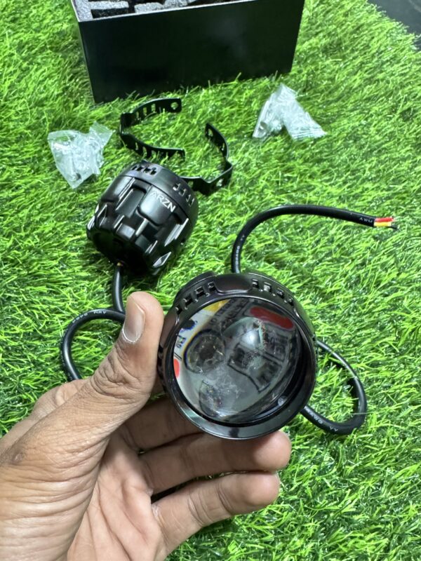 Moto Power fog lamp - with Red  devil DRL white & Yellow {12volt 24volt common} किसी भी गाड़ी में लग जाएगा!