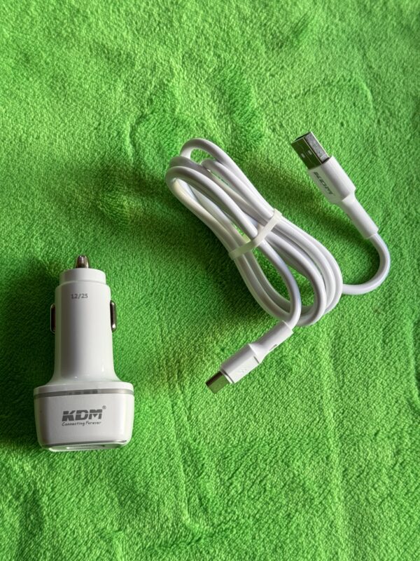 25 minuets Fast Charger for Android / iphone, KDM -38 watt High Speed charger for car and pickup.  [12v / 24v common] फ़ास्ट चार्जर एंड्राइड/ आईफ़ोन के लिए, सिर्फ़ 25 मिनट में चार्ज करेगा, 12 वोल्ट/ 24 वोल्ट कॉमन,