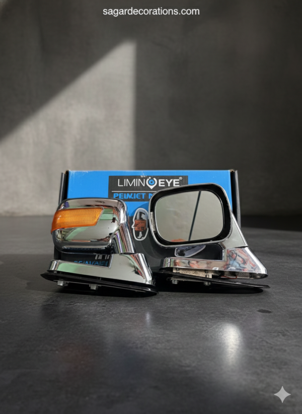 Bonnet mirror with chrome finish universal fitting