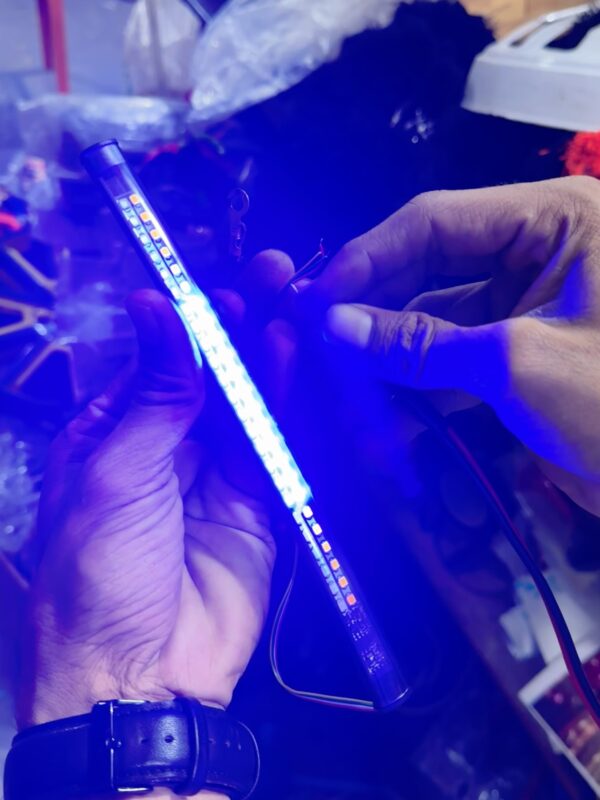 img_1553 Bike tail light LED, Break light for motorcycle - Red, Blue, Orange flashing