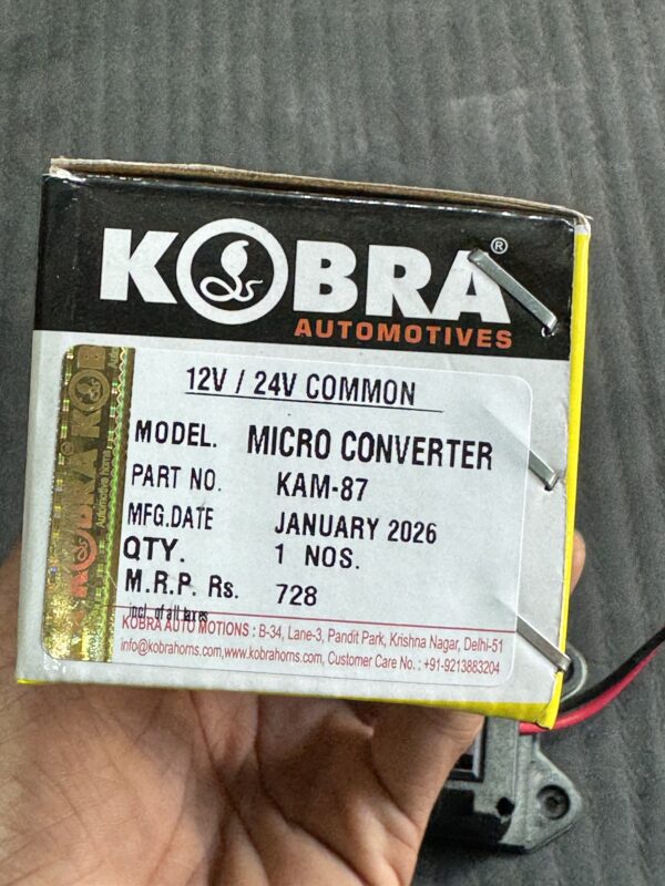 Kobra Micro Converter Fast Charger (12/24 volt Common) 3 pin + usb + c type