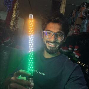 img_1793 Tiranga Rod Antenna / with 100% waterproof LED Light (12 volt)
