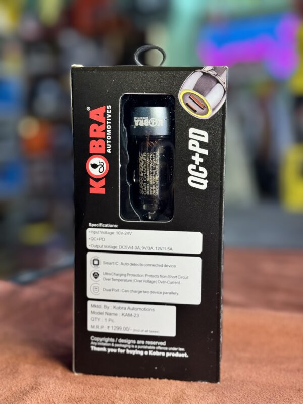 img_1813 Kobra KAM-23 Fast🔋charger for cars and socket charging / 12/24 volt common very Fast💨 कोबरा कार चार्जर, फ़ास्ट चार्जिंग टेक्नोलॉजी के साथ (12/24 वोल्ट कॉमन) 30 मिनट में फुल🔋चार्ज करदेगा💨