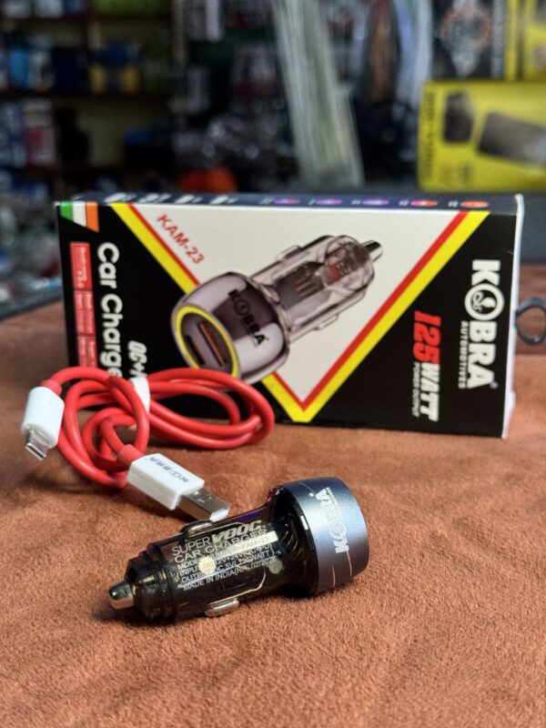 img_1814 Kobra KAM-23 Fast🔋charger for cars and socket charging / 12/24 volt common very Fast💨 कोबरा कार चार्जर, फ़ास्ट चार्जिंग टेक्नोलॉजी के साथ (12/24 वोल्ट कॉमन) 30 मिनट में फुल🔋चार्ज करदेगा💨