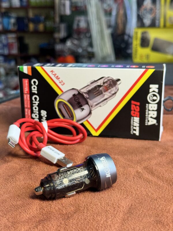 img_1815 Kobra KAM-23 Fast🔋charger for cars and socket charging / 12/24 volt common very Fast💨 कोबरा कार चार्जर, फ़ास्ट चार्जिंग टेक्नोलॉजी के साथ (12/24 वोल्ट कॉमन) 30 मिनट में फुल🔋चार्ज करदेगा💨
