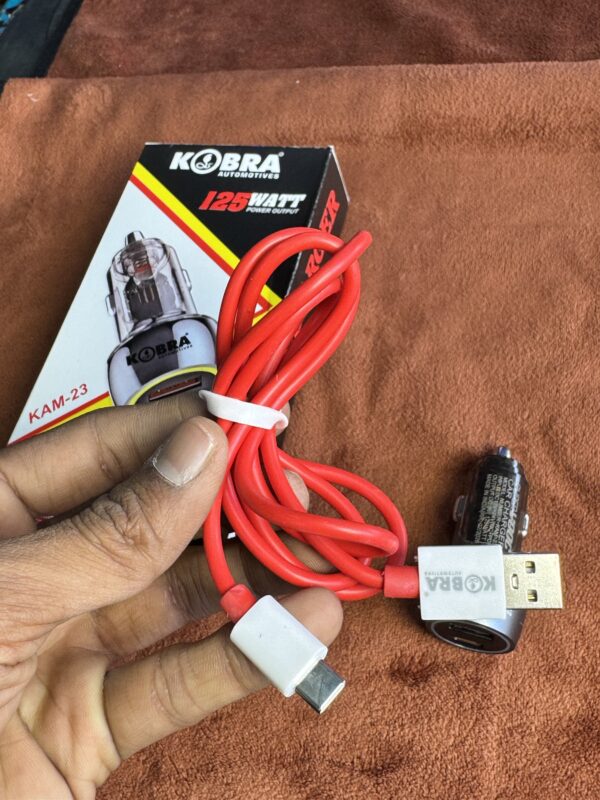 img_1820 Kobra KAM-23 Fast🔋charger for cars and socket charging / 12/24 volt common very Fast💨 कोबरा कार चार्जर, फ़ास्ट चार्जिंग टेक्नोलॉजी के साथ (12/24 वोल्ट कॉमन) 30 मिनट में फुल🔋चार्ज करदेगा💨
