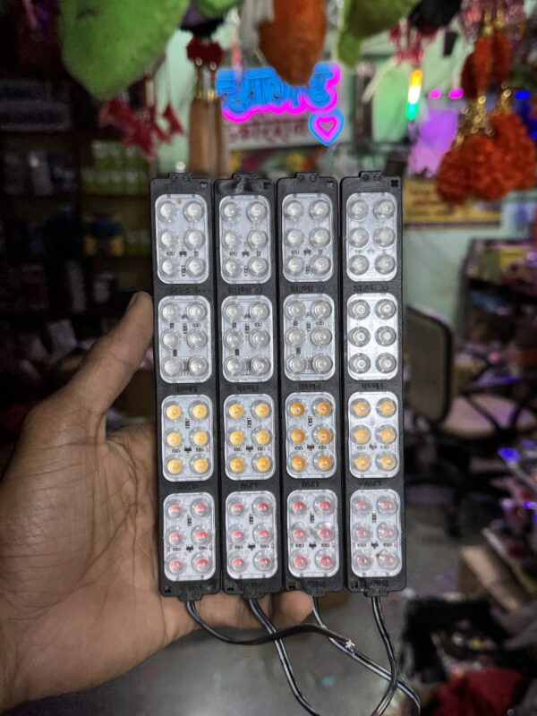 4 box police light {4 - pis} 12volt / 4 बॉक्स वाली पुलिस लाइट {4 पीस आयेगा} 12वोल्ट में