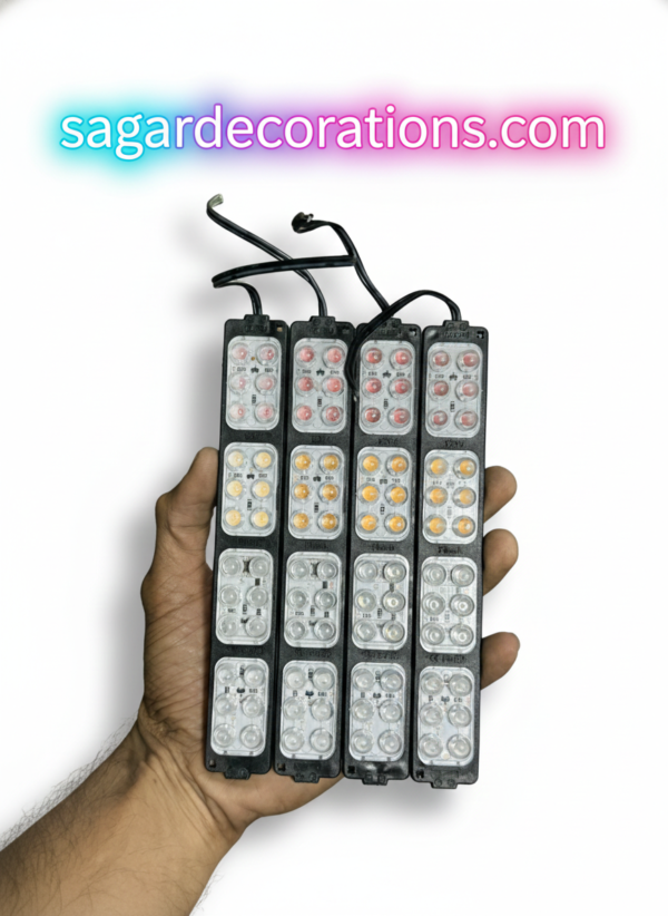 4 box police light {4 - pis} 12volt / 4 बॉक्स वाली पुलिस लाइट {4 पीस आयेगा} 12वोल्ट में