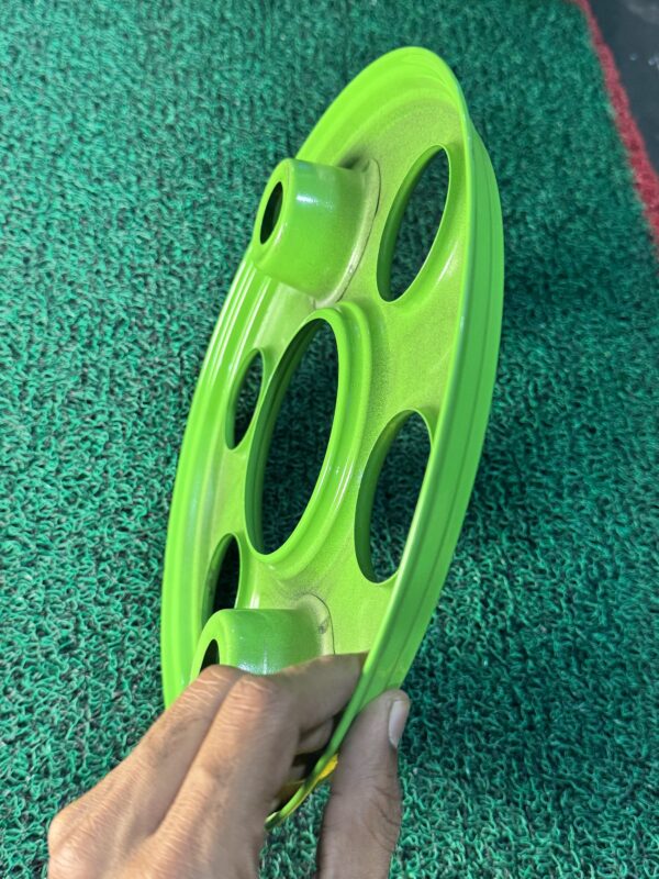 6 Hole Wheel cap Green Colour/ Full Heavy Metal and pre Quality ( set of - 2 pis)