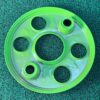 6 Hole Wheel cap Green Colour/ Full Heavy Metal and pre Quality ( set of - 2 pis)