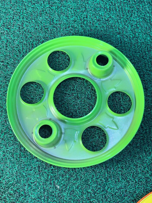 6 Hole Wheel cap Green Colour/ Full Heavy Metal and pre Quality ( set of - 2 pis)