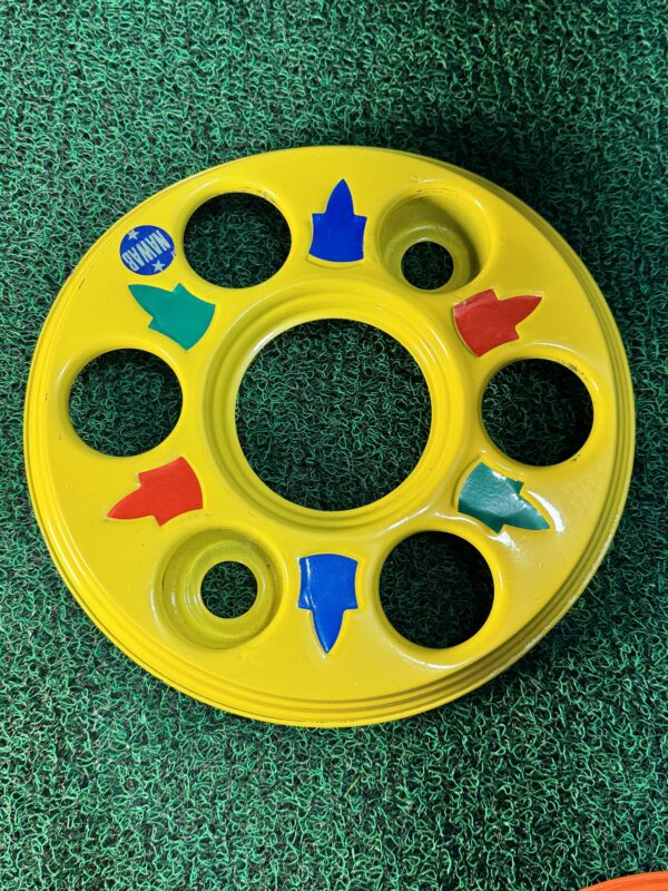 6 Hole wheel cap Yell Colour / full heavy metal and premium Quality ( set of 2 pis)