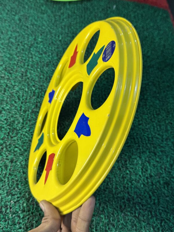 6 Hole wheel cap Yell Colour / full heavy metal and premium Quality ( set of 2 pis)