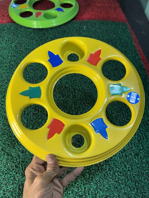 6 Hole wheel cap Yell Colour / full heavy metal and premium Quality ( set of 2 pis)