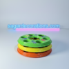 6 Hole Wheel cap Green Colour/ Full Heavy Metal and pre Quality ( set of - 2 pis)