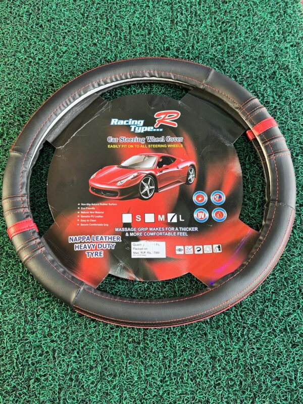 Leather Steering cover L size, heavy leather premium Quality stitching