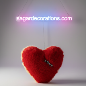 😍Double Colour Heart (Dil) Red + Cream Colour, soft and spongy❤️