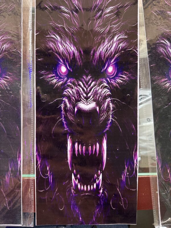 Vinyl sticker (The Wolf🐺) 100% waterproof and self adhesive (2 pis) for 2 side (size - 18” inch X 7” inch)
