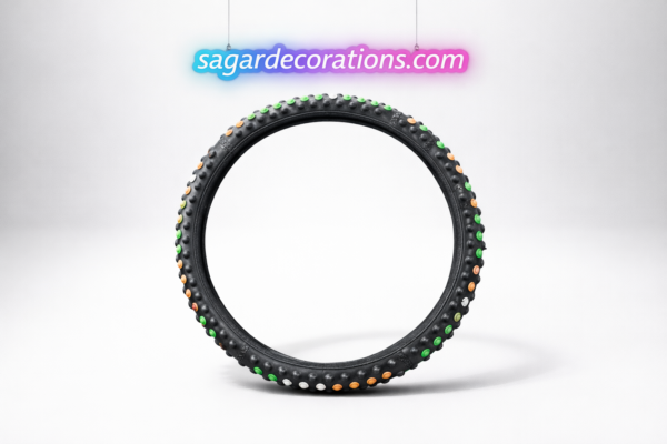 “L” Size Button Steering Cover, with soft buttons grip and rubbery material. For Cruiser toofan / Ashok Leylalnd Dost / Dost+ / Bada Dost / Super Carry/ Old Bolero big Steering / (SIZE - 15” inch)