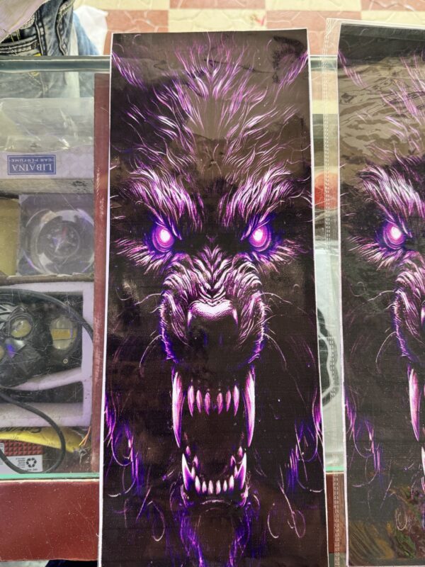Vinyl sticker (The Wolf🐺) 100% waterproof and self adhesive (2 pis) for 2 side (size - 18” inch X 7” inch)