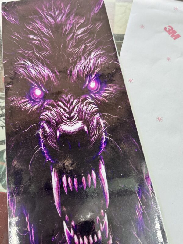 Vinyl sticker (The Wolf🐺) 100% waterproof and self adhesive (2 pis) for 2 side (size - 18” inch X 7” inch)