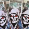 Vinyl sticker (skeleton💀) 100% waterproof and self adhesive ( 2 pis ) for 2 sides (size - 18” inch X 7” inch)
