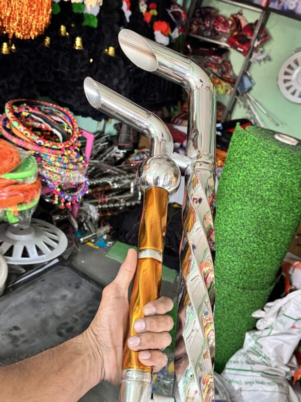 New Double silencer steel with copper finish for Bolero and pickups. Heavy welding and proper finish.