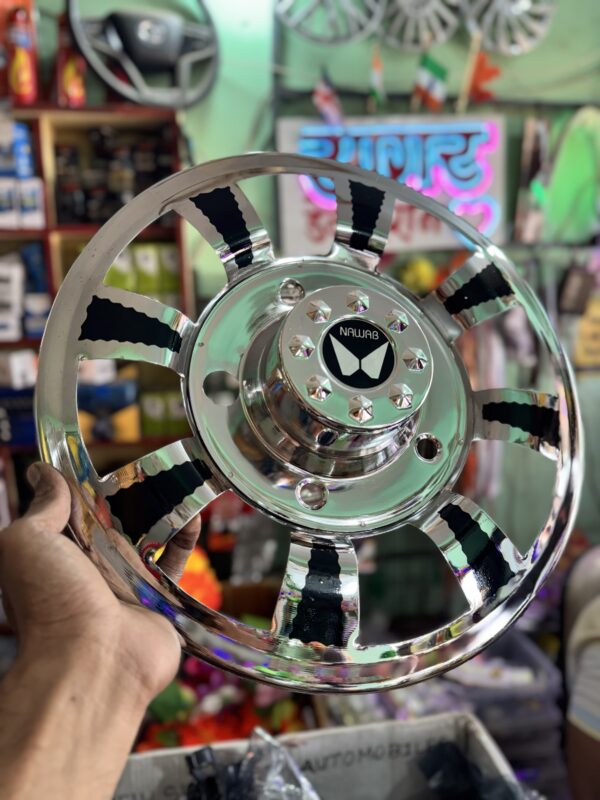 New style CP wheel cap CP steel Heavy Duty, 5 bolt fitting hole, for - R-15” tyre 🛞 (2 - pis) नया सीपी स्टील व्हील कैप 15” इंच टायर साइज के लिए, (2 पीस आयेगा)