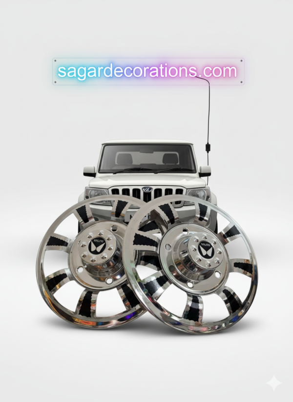 New style CP wheel cap CP steel Heavy Duty, 5 bolt fitting hole, for - R-15” tyre 🛞 (2 - pis) नया सीपी स्टील व्हील कैप 15” इंच टायर साइज के लिए, (2 पीस आयेगा)