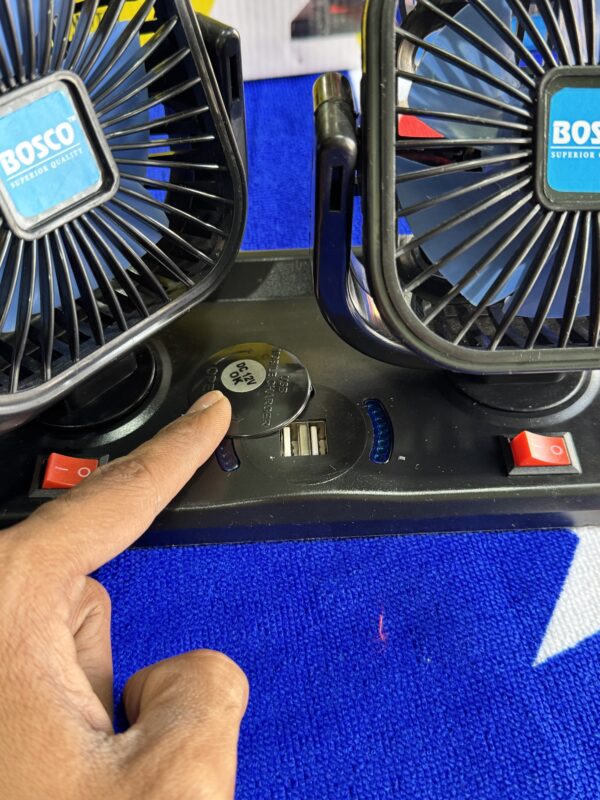 img_2216 Bosco 4” Double Head Fan With 2 USB charging Points, High Air Flow Technology with Copper Motor (Mobile Charging + Fan ) 🔋+💨