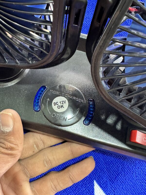 img_2221 Bosco 4” Double Head Fan With 2 USB charging Points, High Air Flow Technology with Copper Motor (Mobile Charging + Fan ) 🔋+💨