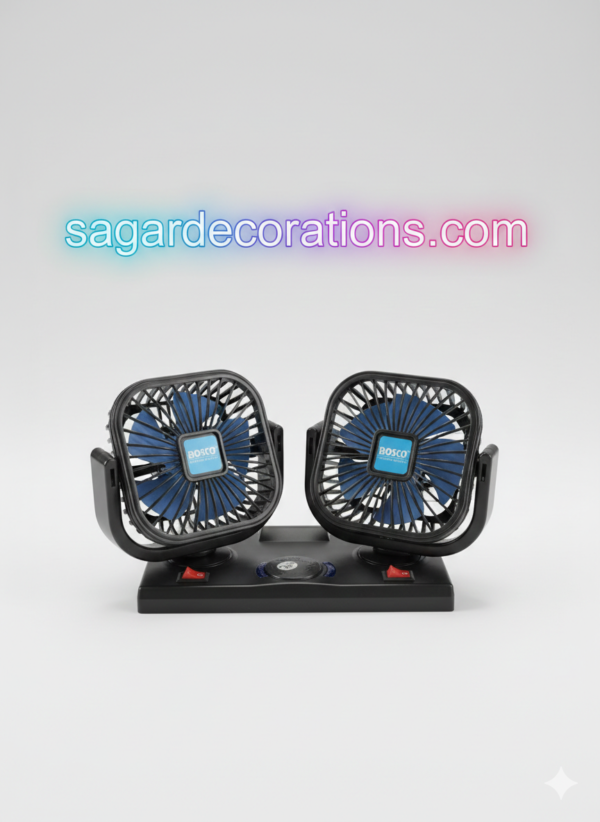 img_2222 Bosco 4” Double Head Fan With 2 USB charging Points, High Air Flow Technology with Copper Motor (Mobile Charging + Fan ) 🔋+💨