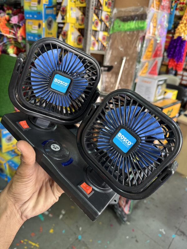 img_2223 Bosco 4” Double Head Fan With 2 USB charging Points, High Air Flow Technology with Copper Motor (Mobile Charging + Fan ) 🔋+💨