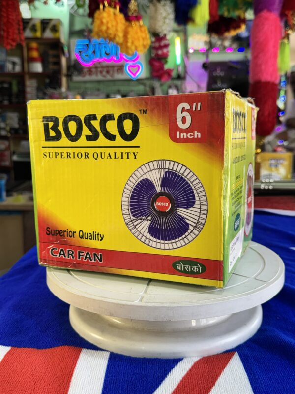 Bosco Fan 6” {12 volt} Unbreakable fiber body, copper motor, and very low noise technology.