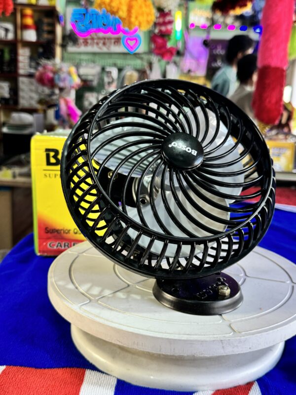 Bosco Fan 6” {12 volt} Unbreakable fiber body, copper motor, and very low noise technology.
