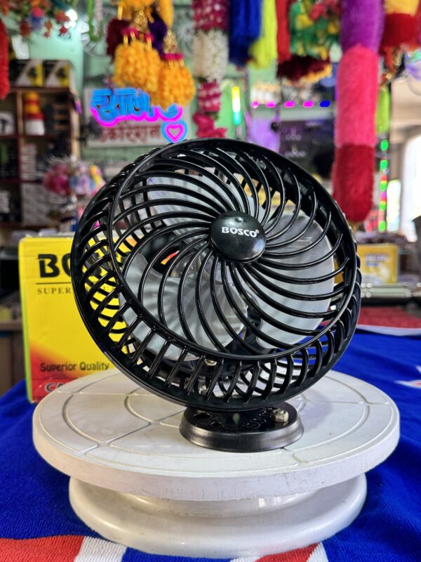Bosco Fan 6” {12 volt} Unbreakable fiber body, copper motor, and very low noise technology.