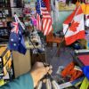 Bonnet Flag America 🇺🇸, Canada 🇨🇦, UK 🇬🇧 / Best Quality Flags (2 pis) (2 flags) फ्लैग बोनेट एंटीने अमेरिका 🇺🇸, कनाडा🇨🇦, यूके🇬🇧 / (कोई भी 2 पीस आयेगा)(2 फ्लैग आयेगा)
